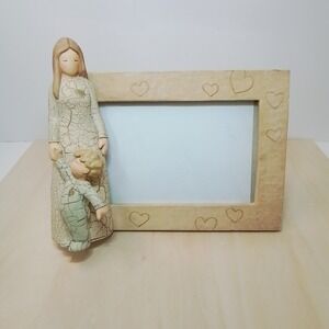 Heart Embracing Mother Child Figurine Picture‎ Photo Frame 2002 UDC
